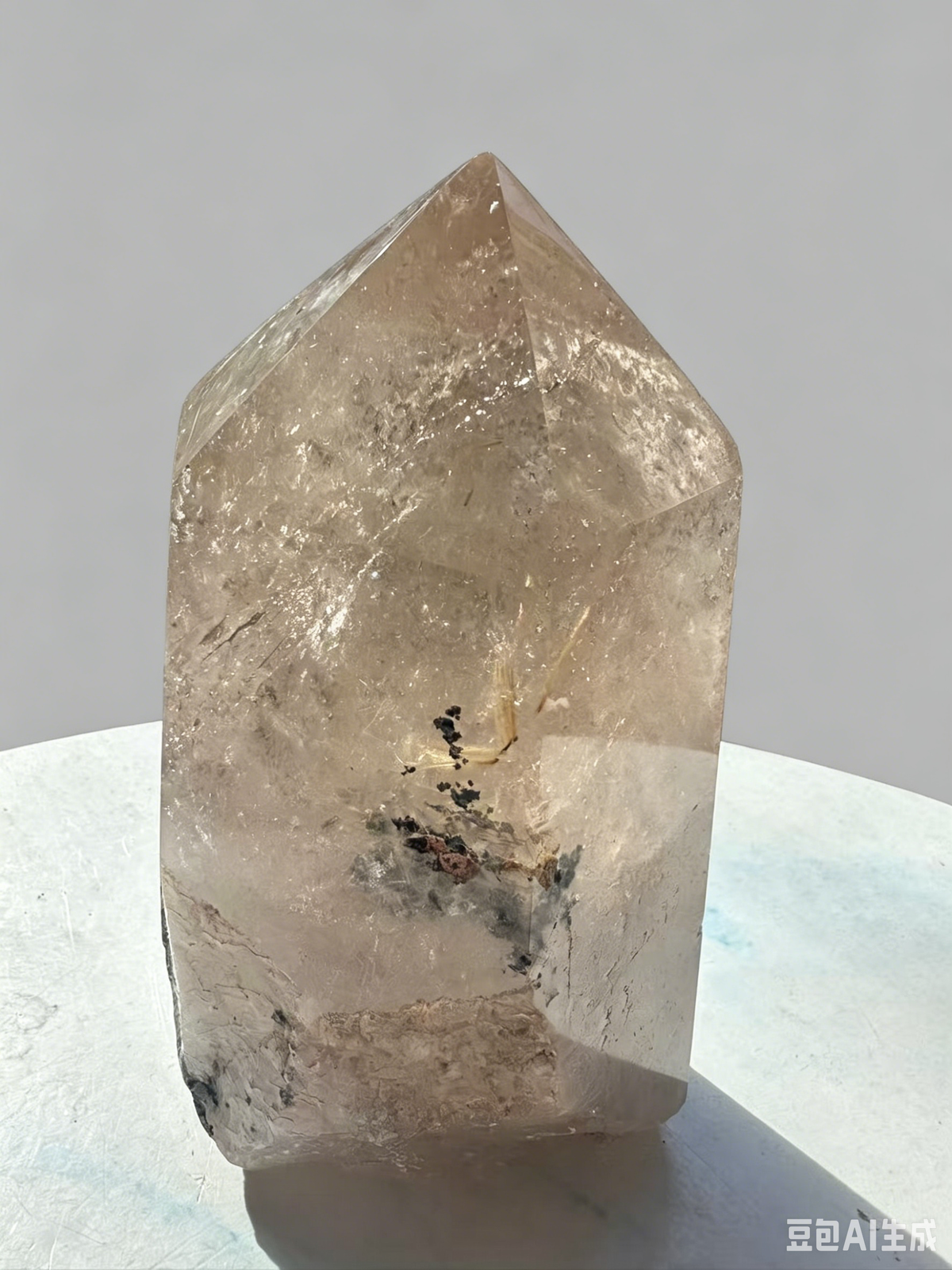 Smoky Garden Quartz Tower – 945g, Golden Rutile — exact crystal, view 4 of 12