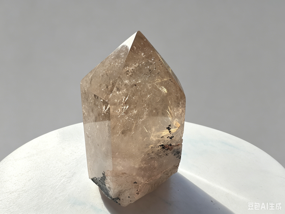 Smoky Garden Quartz Tower – 945g, Golden Rutile — exact crystal, view 6 of 12