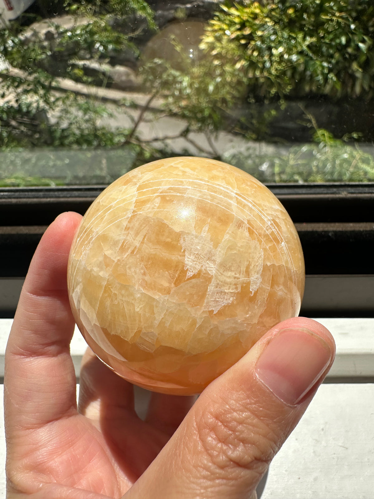 Yellow Calcite Sphere | Natural Crystal Ball 5–6cm