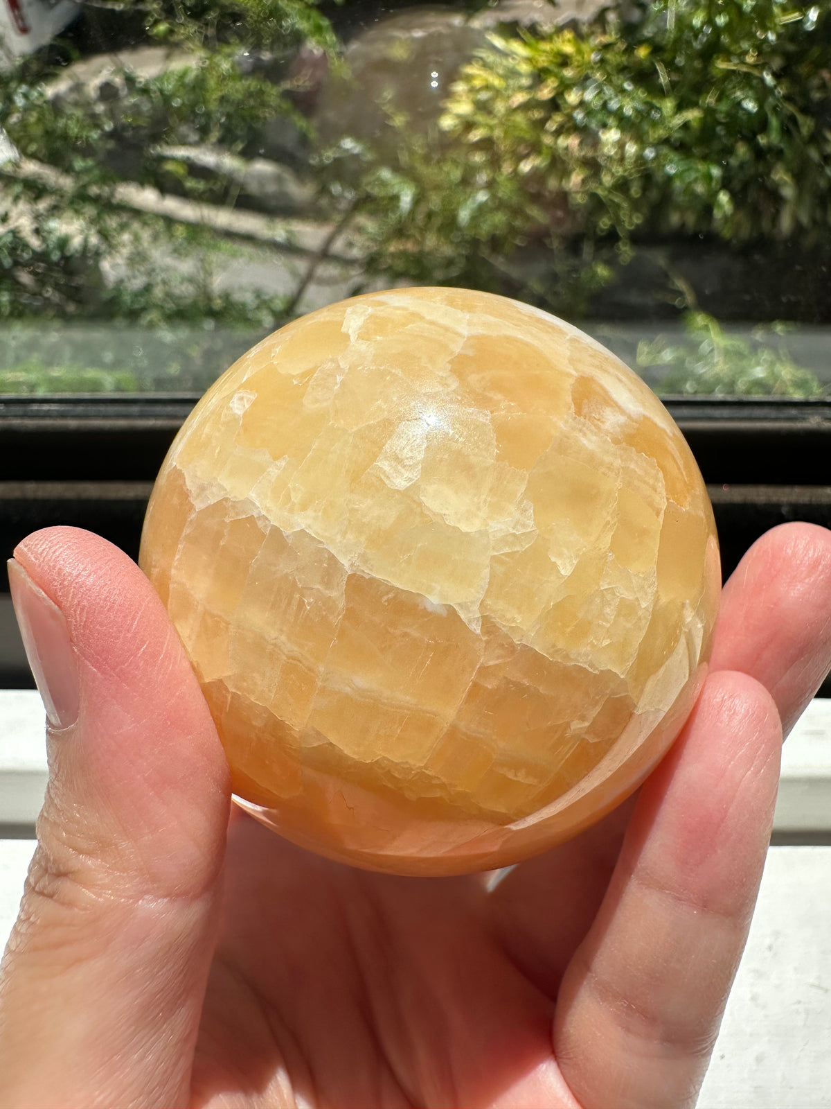 Yellow Calcite Sphere | Natural Crystal Ball 5–6cm