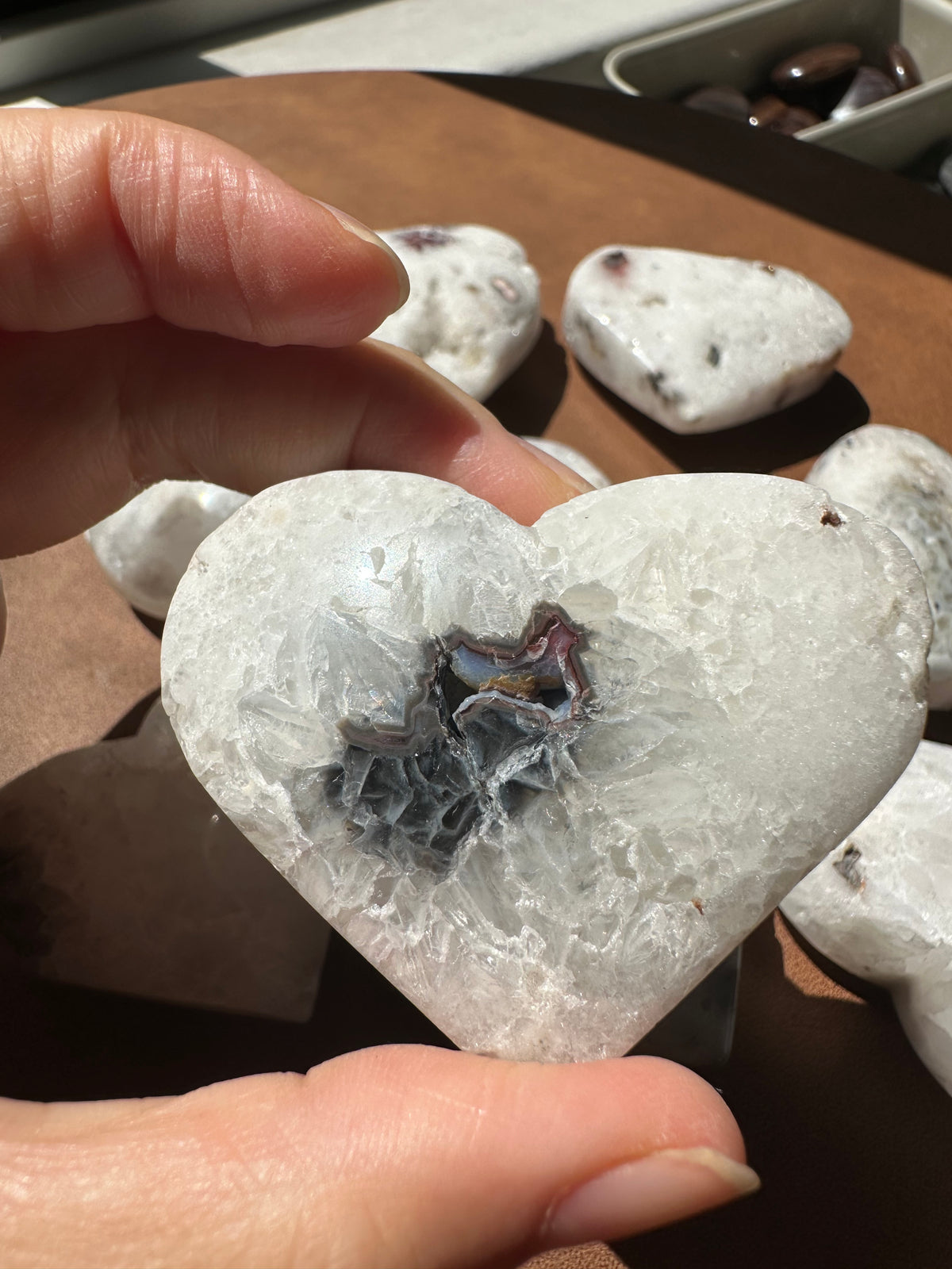 Agate Heart – Natural Polished Stone 4–5cm product photo 7