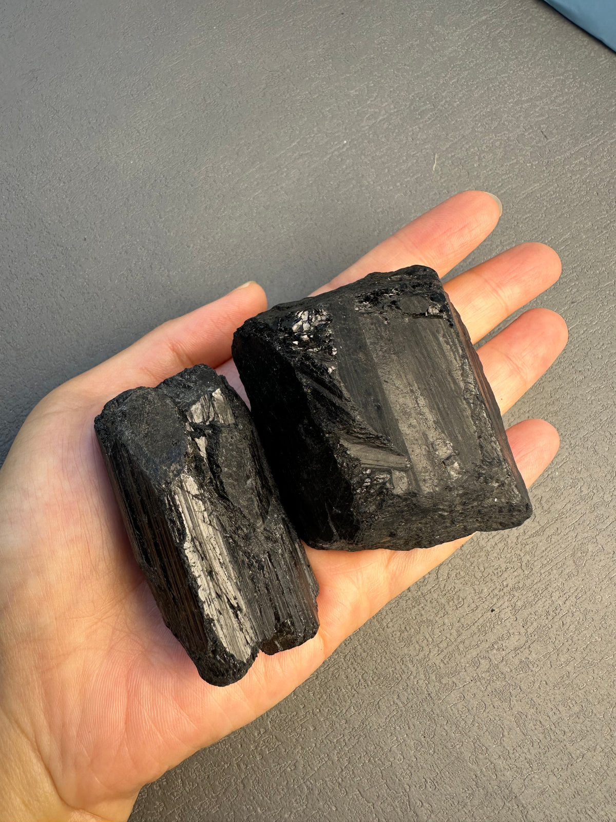 Large natural black tourmaline stone from Moon Rituals
