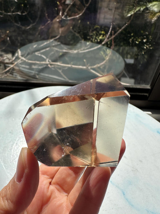 Exact Piece #3 — Ultra Clear Brazilian Citrine Freeform, 85g, photo 1