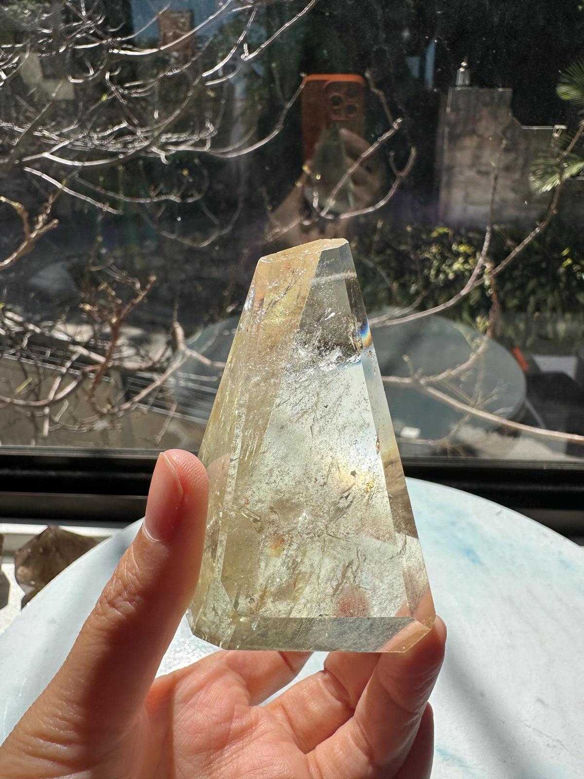 Exact Piece #8 — Internal rainbow Brazilian Citrine Freeform, 162g, photo 5