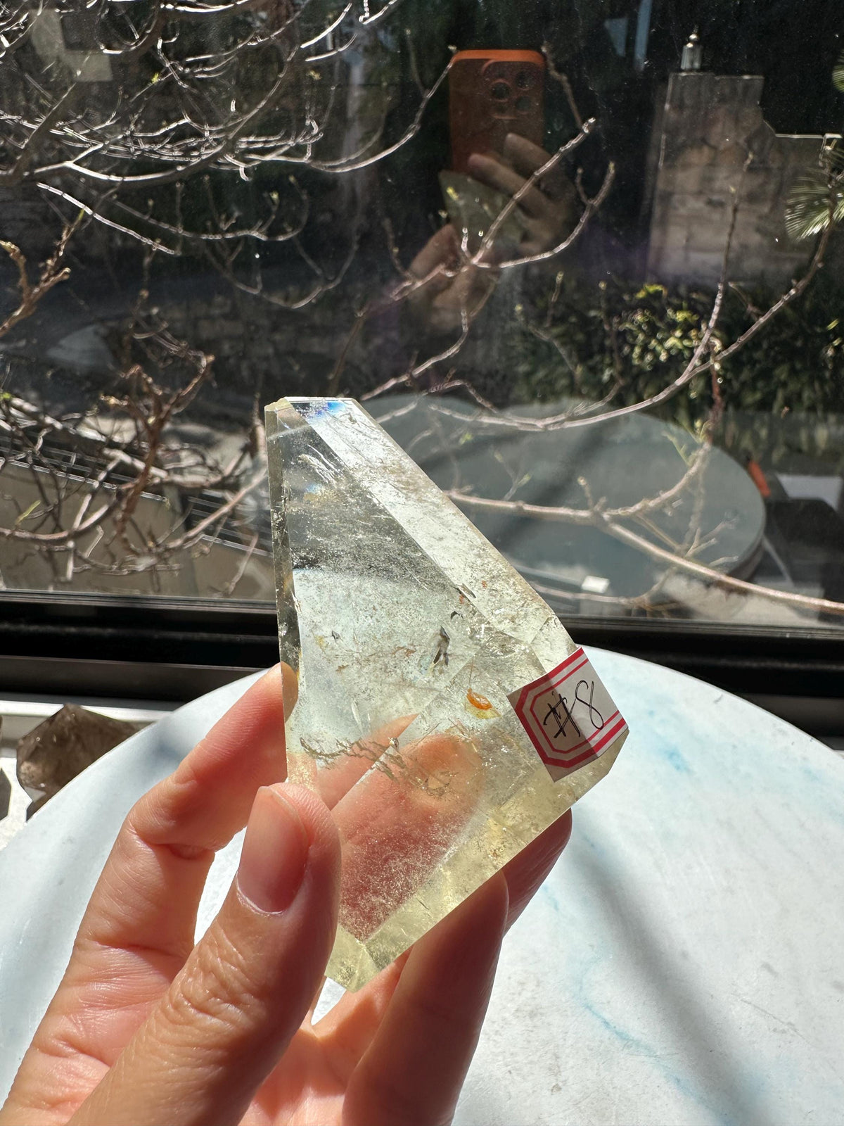 Exact Piece #8 — Internal rainbow Brazilian Citrine Freeform, 162g, photo 9