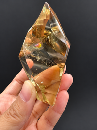 Top Quality Rare Brazilian Citrine Freeform No.1 — Ultra Clear, Fine Cut, Rainbow, 100g