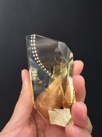 Top Quality Rare Brazilian Citrine Freeform No.5 — Ultra Clear, Fine Cut, Shadow, 111g