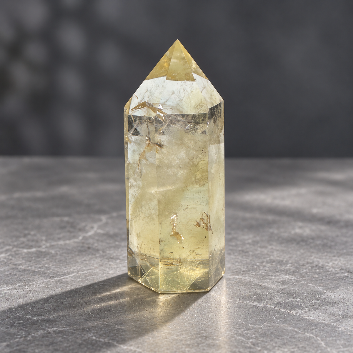 Brazilian citrine tower #1, 150g, polished champagne-gold quartz, view 2