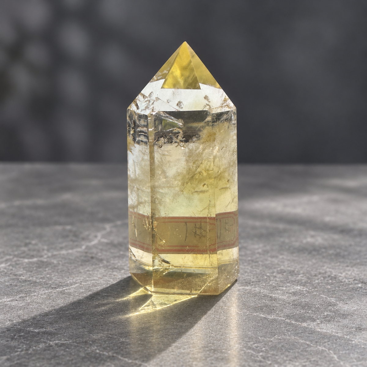 Brazilian citrine tower #1, 150g, polished champagne-gold quartz, view 4