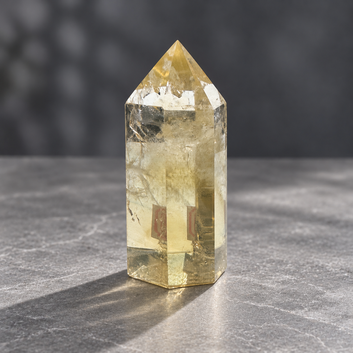 Brazilian citrine tower #1, 150g, polished champagne-gold quartz, view 5