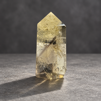 Brazilian Citrine Tower #10 | Pale Yellow Champagne & Rainbows | 207g