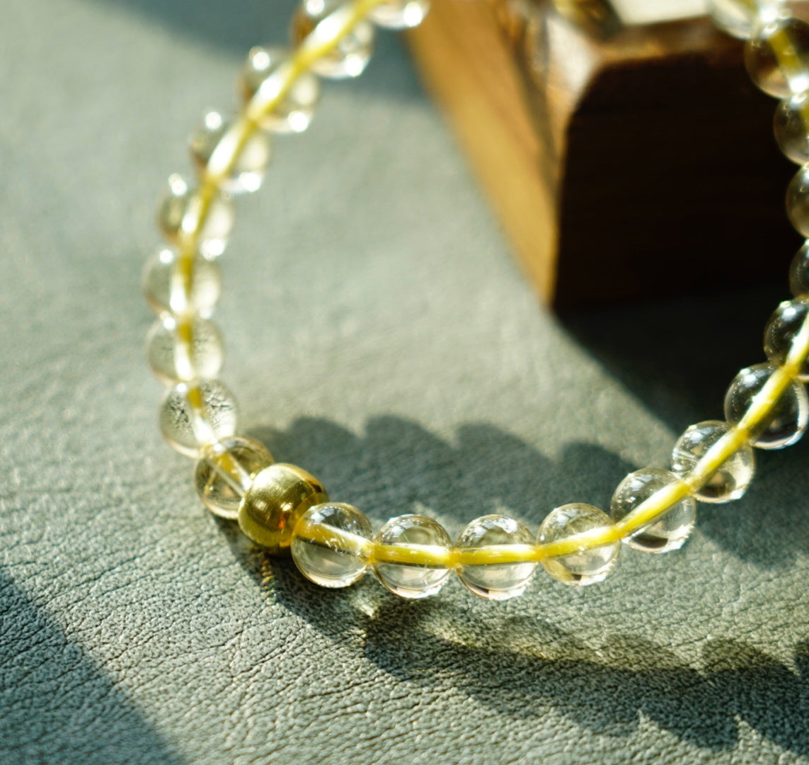 Natural Citrine Bracelet – close-up view