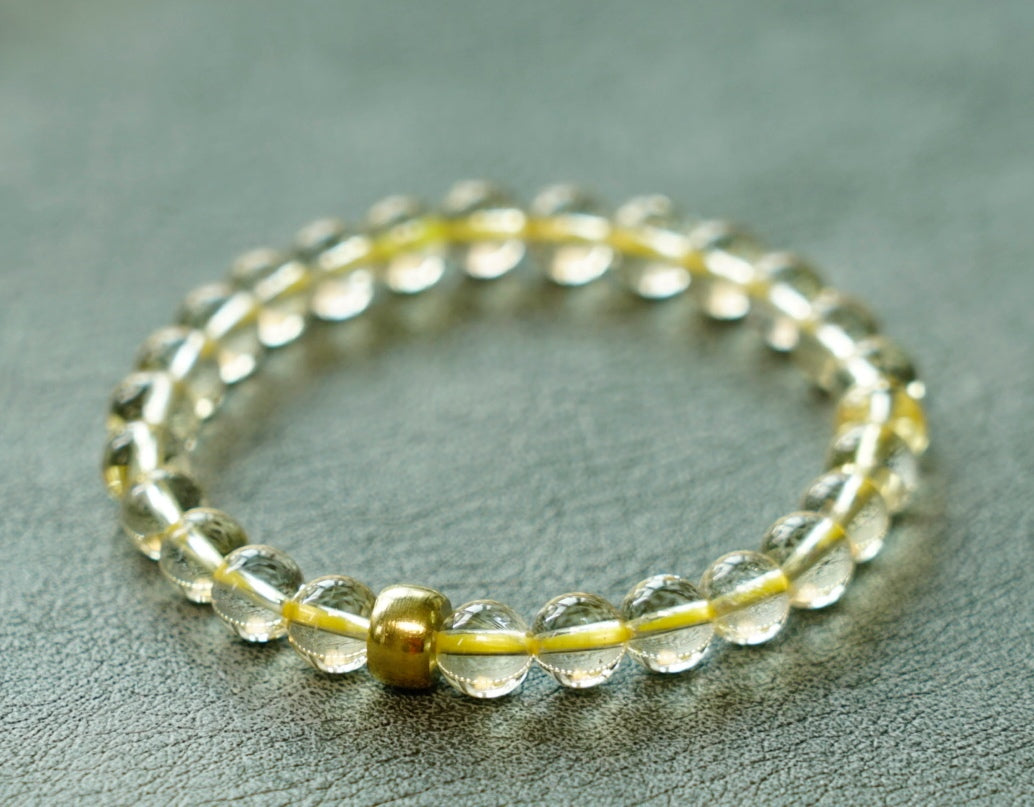 Natural Citrine Bracelet – rainbow close-up