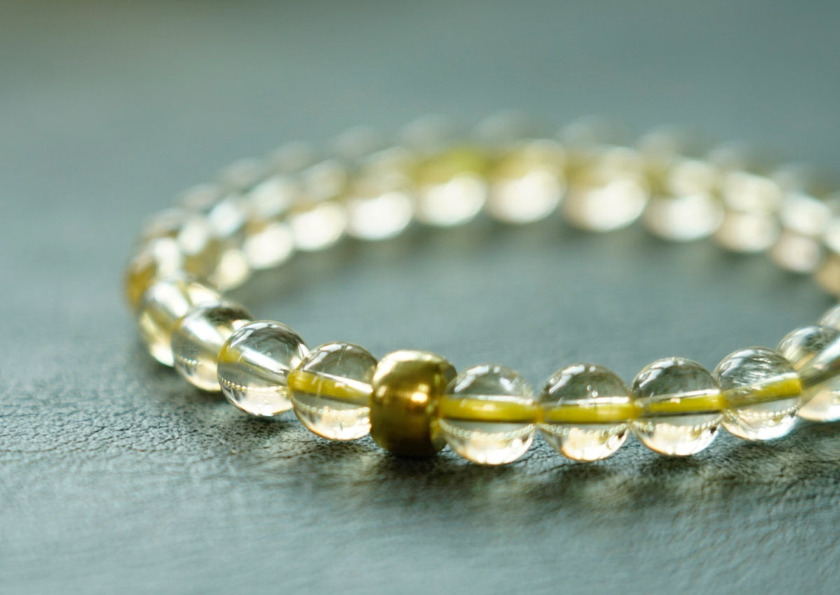 Natural Citrine Bracelet – golden colour detail