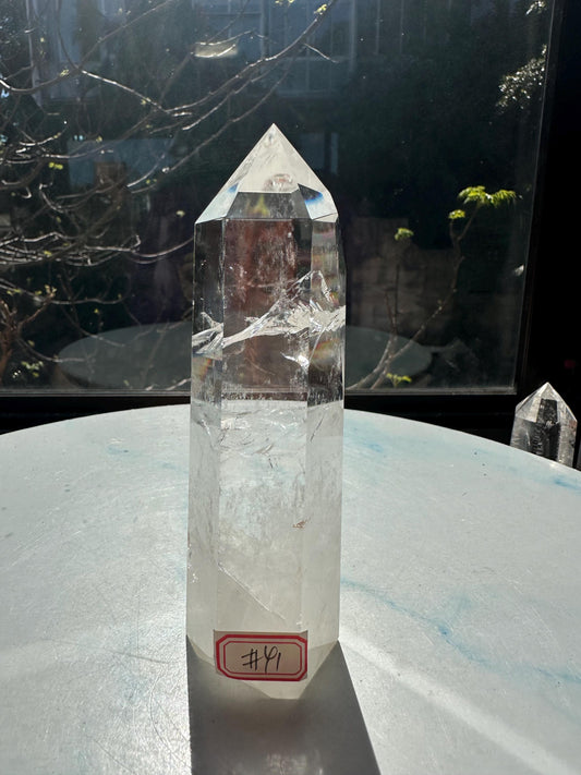 Clear Quartz Tower #41 Brazil 340g 14cm exact piece