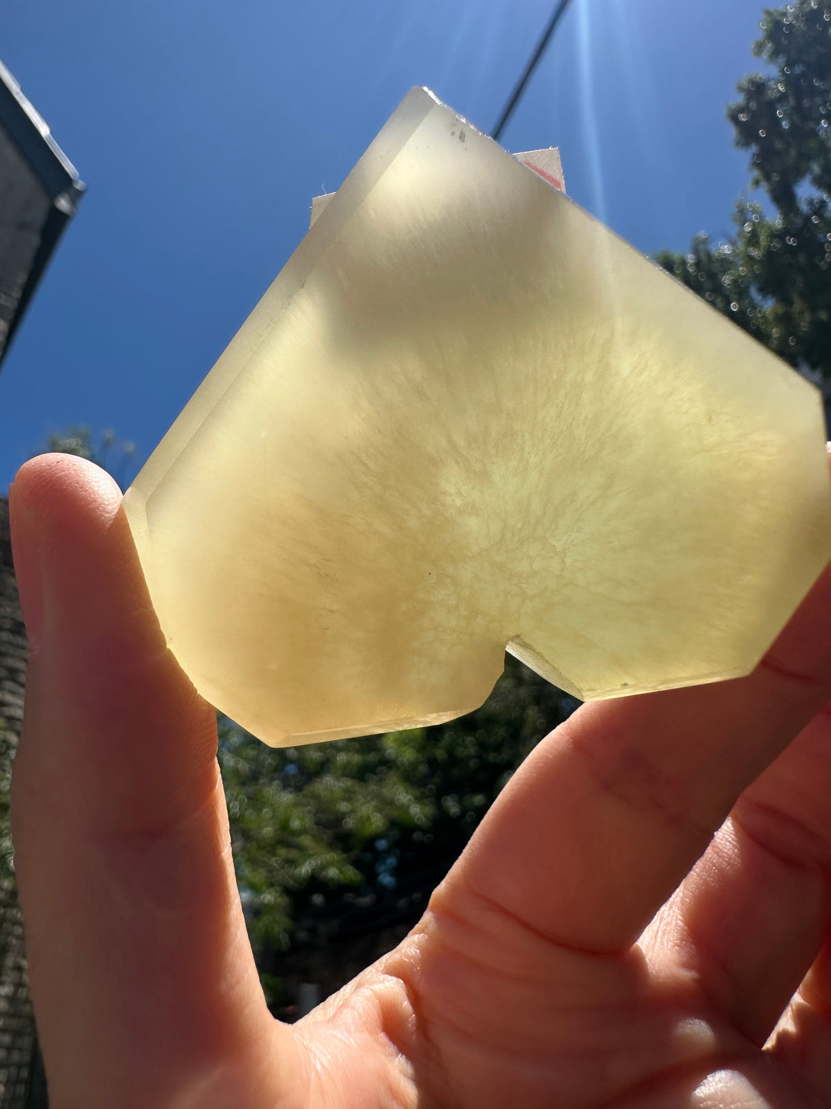 Feather Fluorite Heart with Feather-Like Inclusions | 83g 5.9cm Exact Piece #2