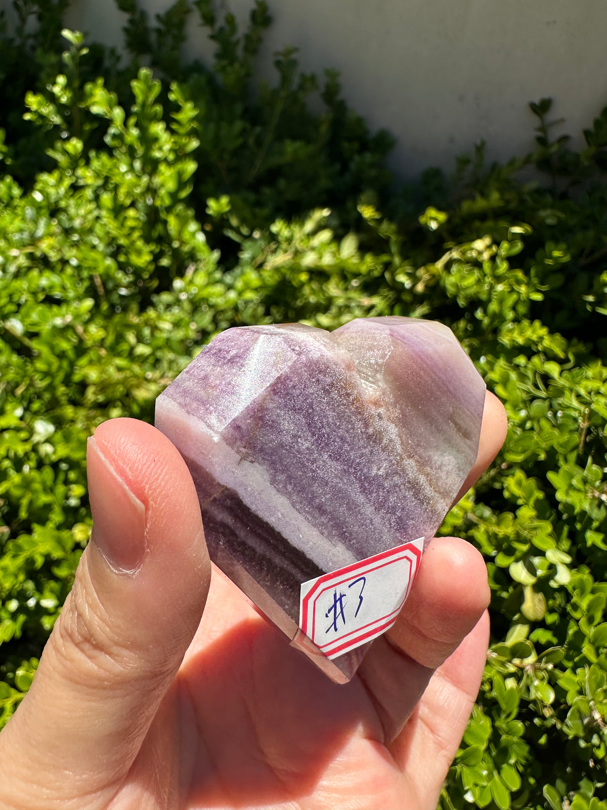 Feather Fluorite Heart – 81g #3 — exact crystal, view 6 of 6