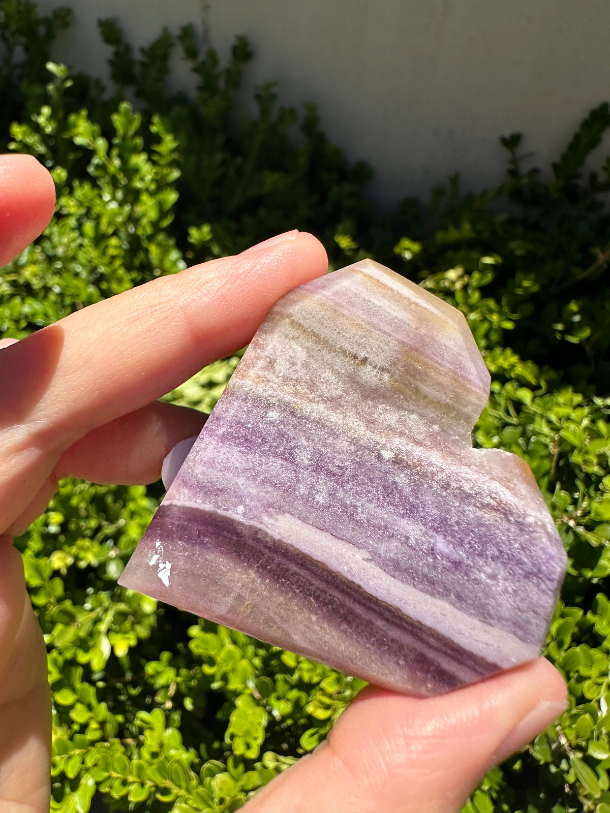 Feather Fluorite Heart – 81g #3 — exact crystal, view 4 of 6