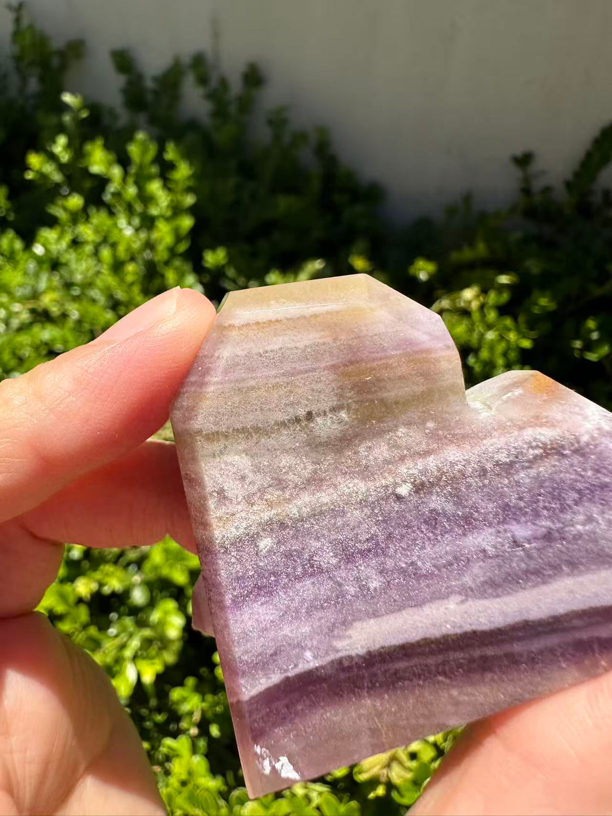Feather Fluorite Heart – 81g #3 — exact crystal, view 3 of 6
