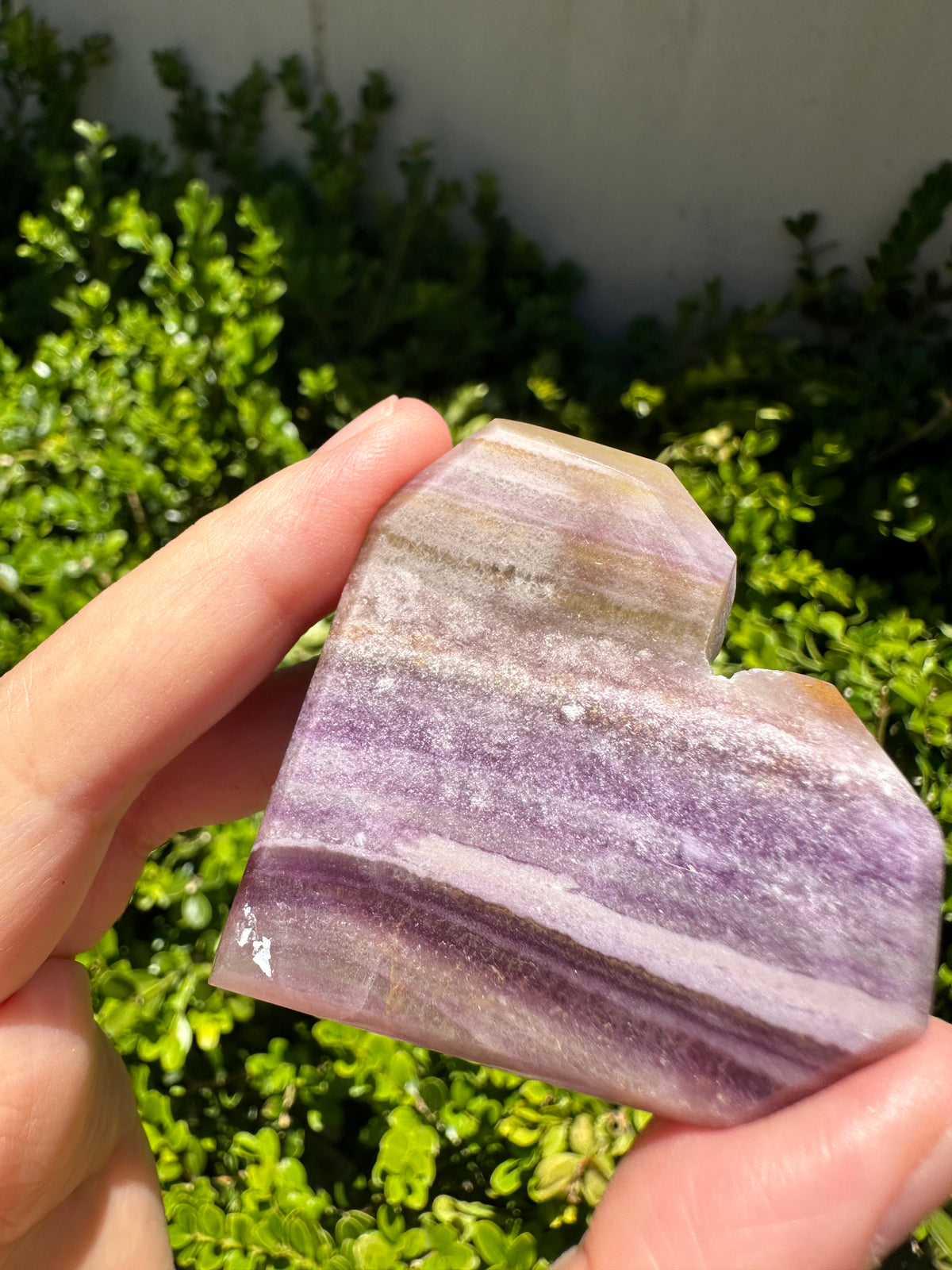 Feather Fluorite Heart – 81g #3 — exact crystal, view 2 of 6