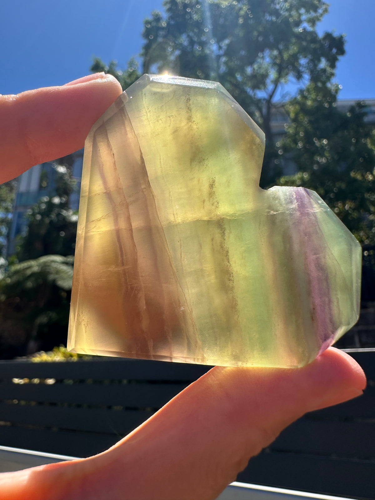 Feather Fluorite Heart – 85g #4 — exact crystal, view 4 of 8