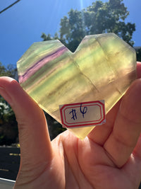 Feather Fluorite Heart with Feather-Like Inclusions | 85g 6.3cm Exact Piece #4
