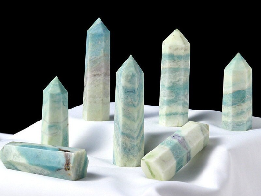 Blue Aragonite Tower – Natural Crystal Point product photo 1