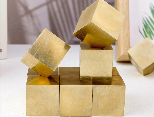 Natural Pyrite Cube in Matrix – Raw Mineral Cluster product photo 4