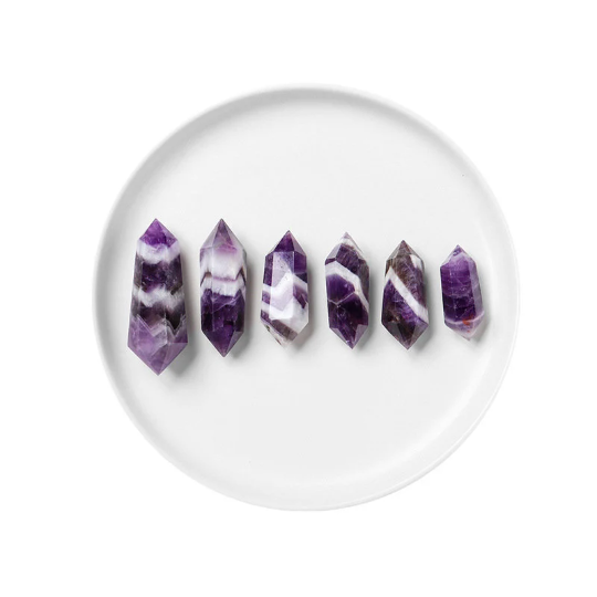 Dream Amethyst Double-Terminated Point, Chevron Crystal – alternate view 2