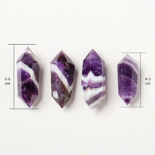 Dream Amethyst Double-Terminated Point, Chevron Crystal – alternate view 3