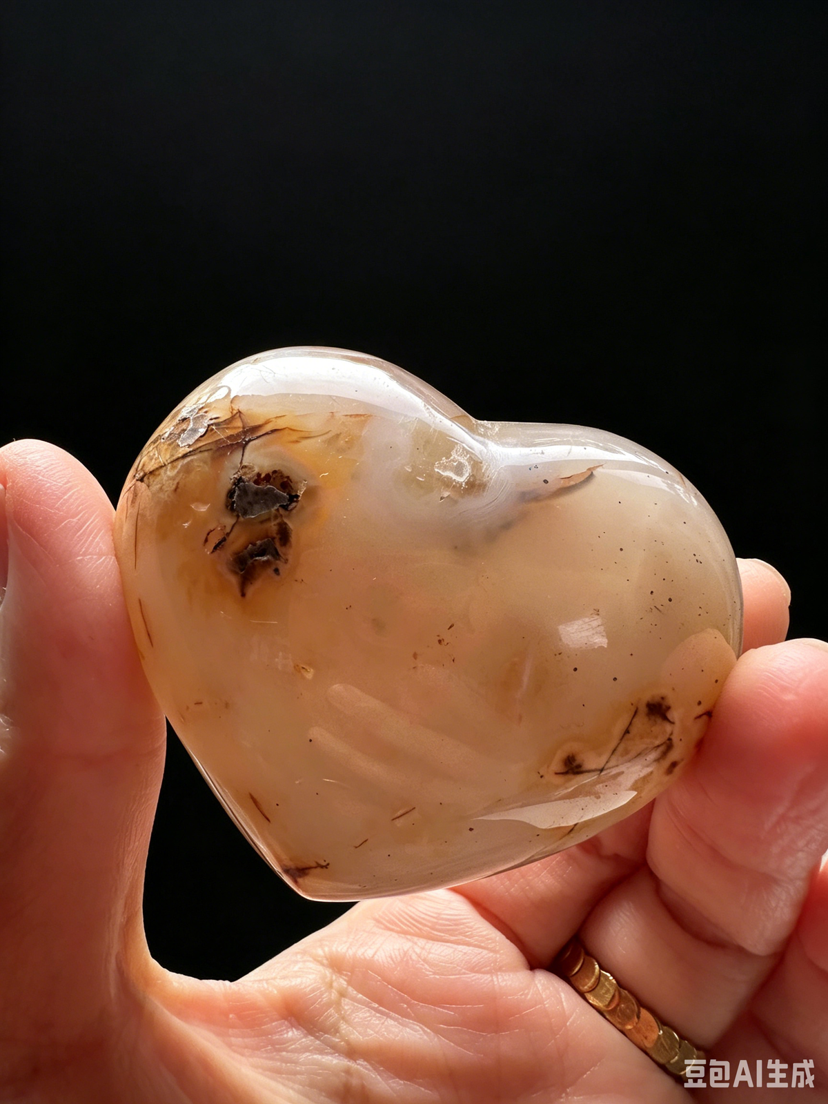 Druzy Agate Heart | Natural Crystal Carving 50–200g