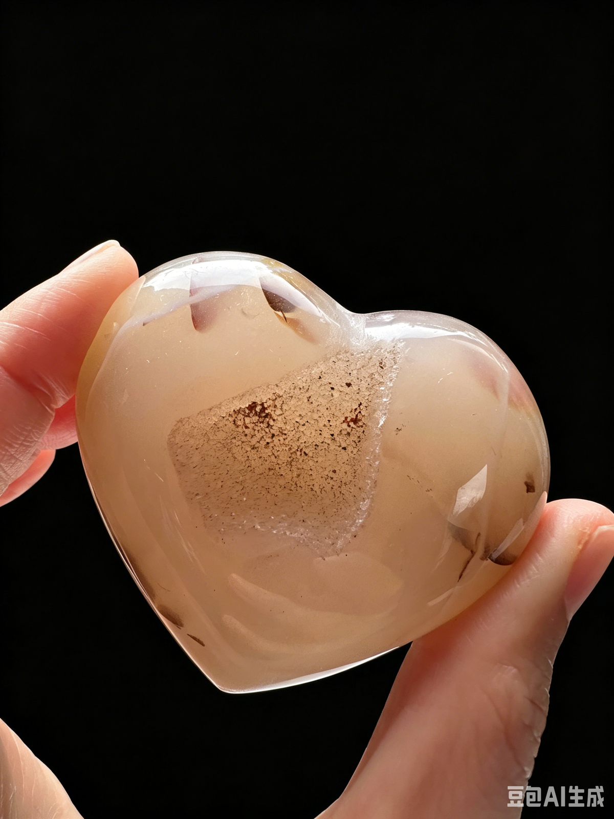 Druzy Agate Heart | Natural Crystal Carving 50–200g