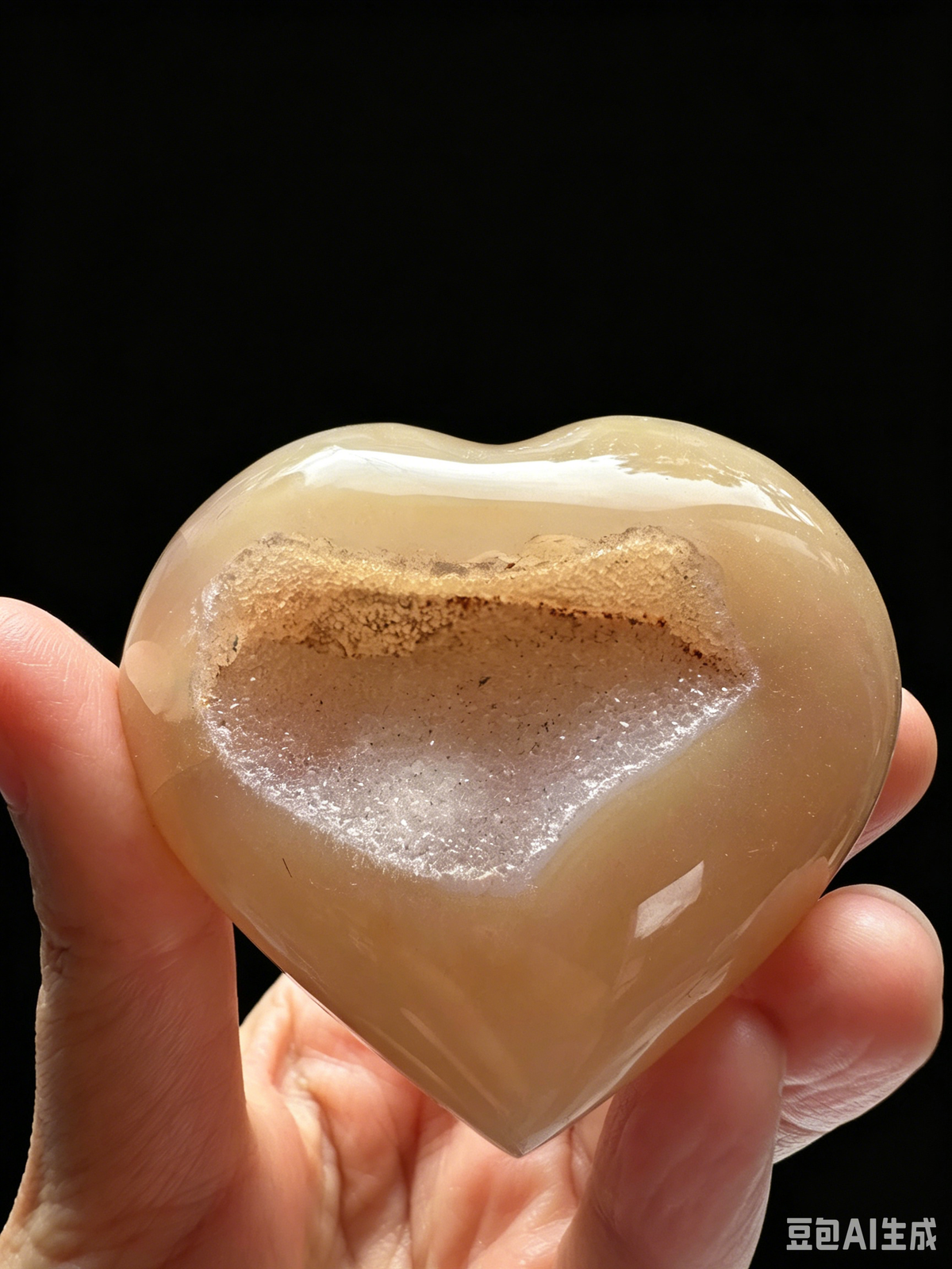 Druzy Agate Heart | Natural Crystal Carving 50–200g