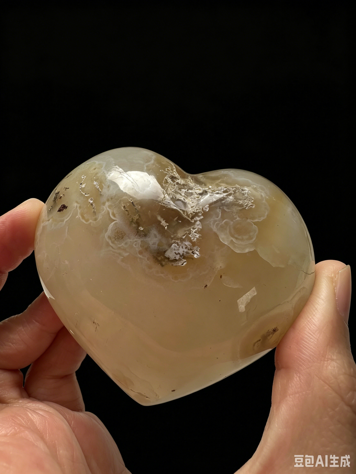 Druzy Agate Heart | Natural Crystal Carving 50–200g