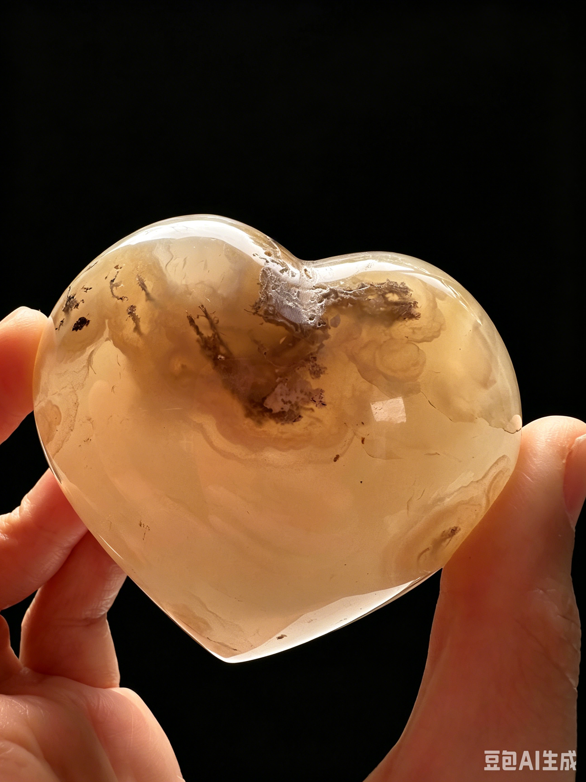 Druzy Agate Heart | Natural Crystal Carving 50–200g