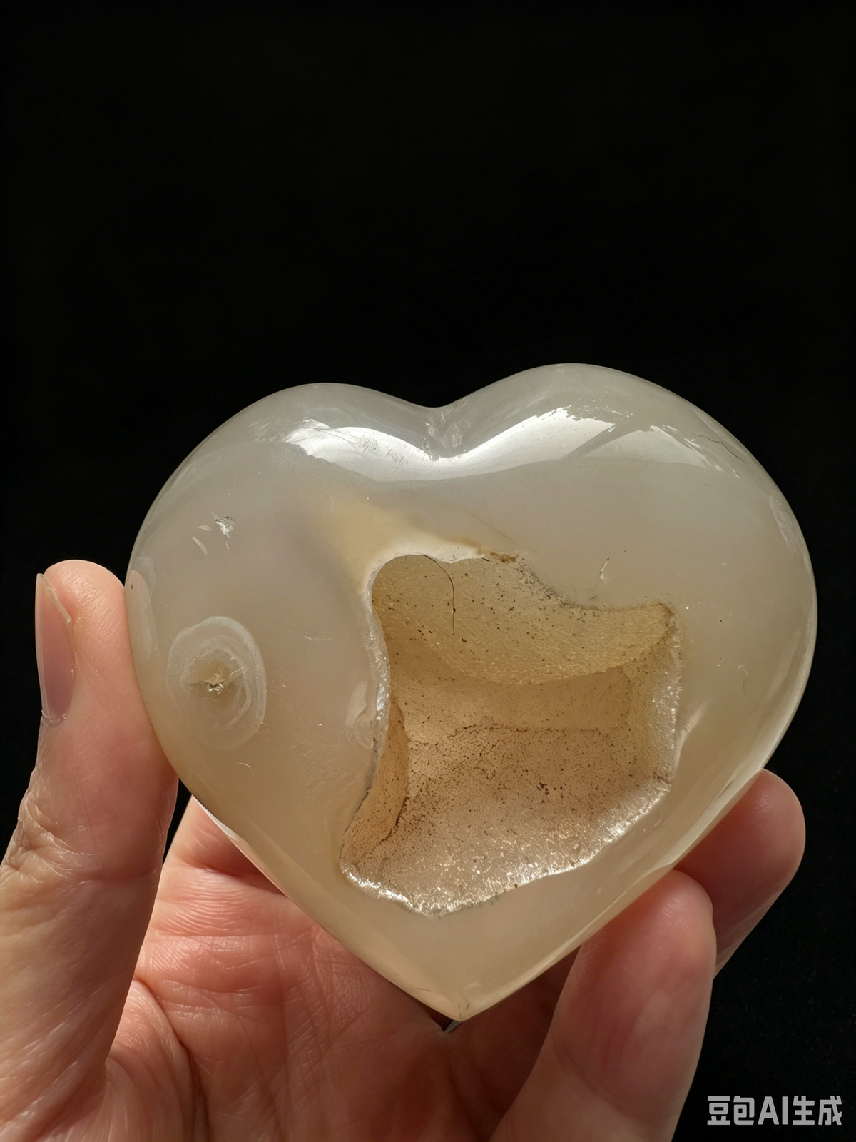 Druzy Agate Heart | Natural Crystal Carving 50–200g