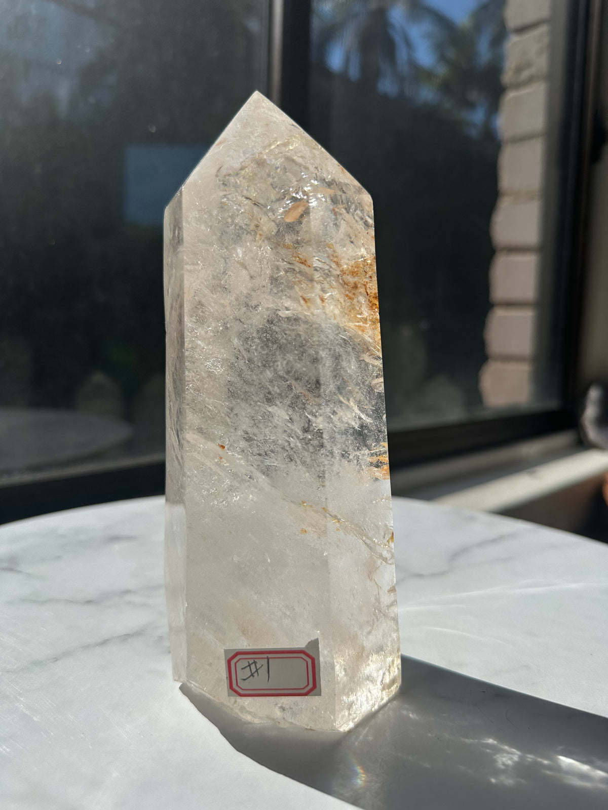 Brazilian Clear Quartz Tower with Rainbow | 1.125kg 18cm Exact Piece #1