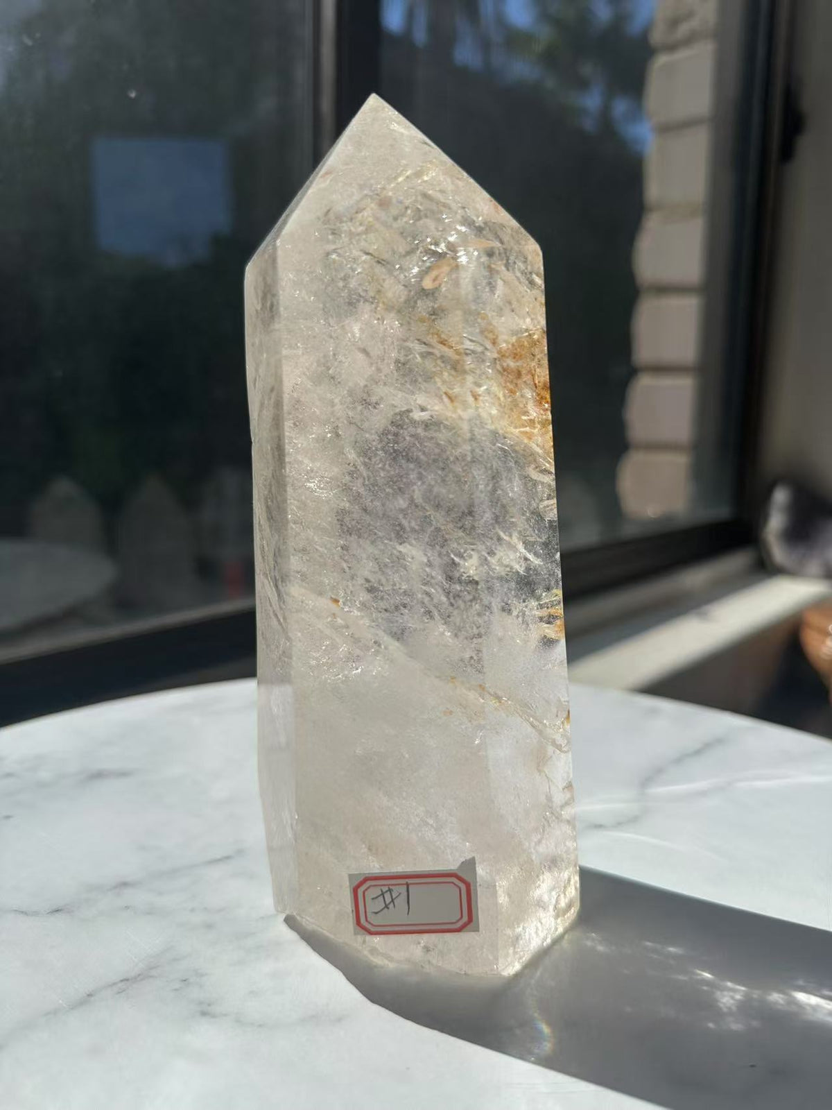 Brazilian Clear Quartz Tower with Rainbow | 1.125kg 18cm Exact Piece #1