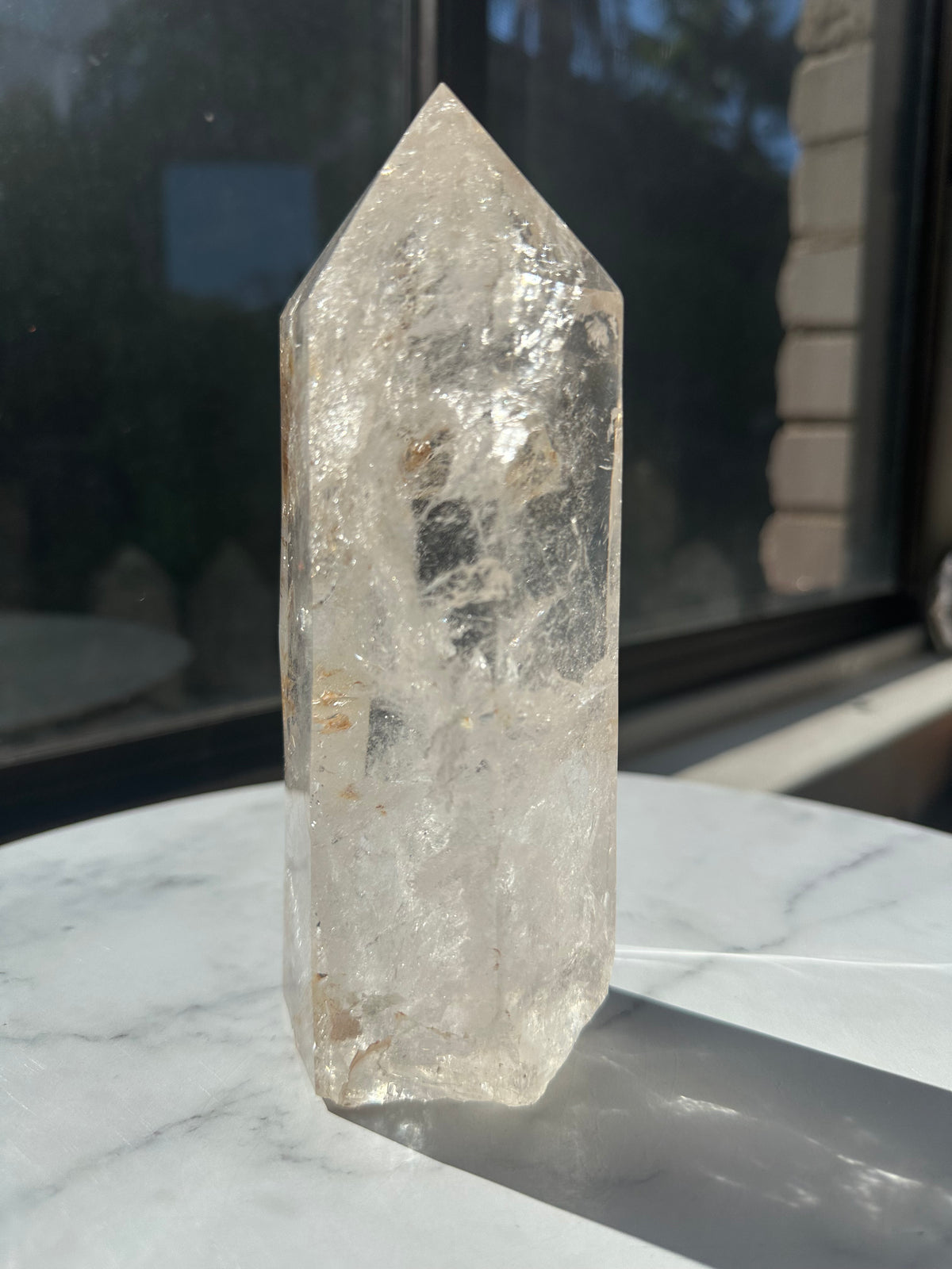 Brazilian Clear Quartz Tower with Rainbow | 1.125kg 18cm Exact Piece #1