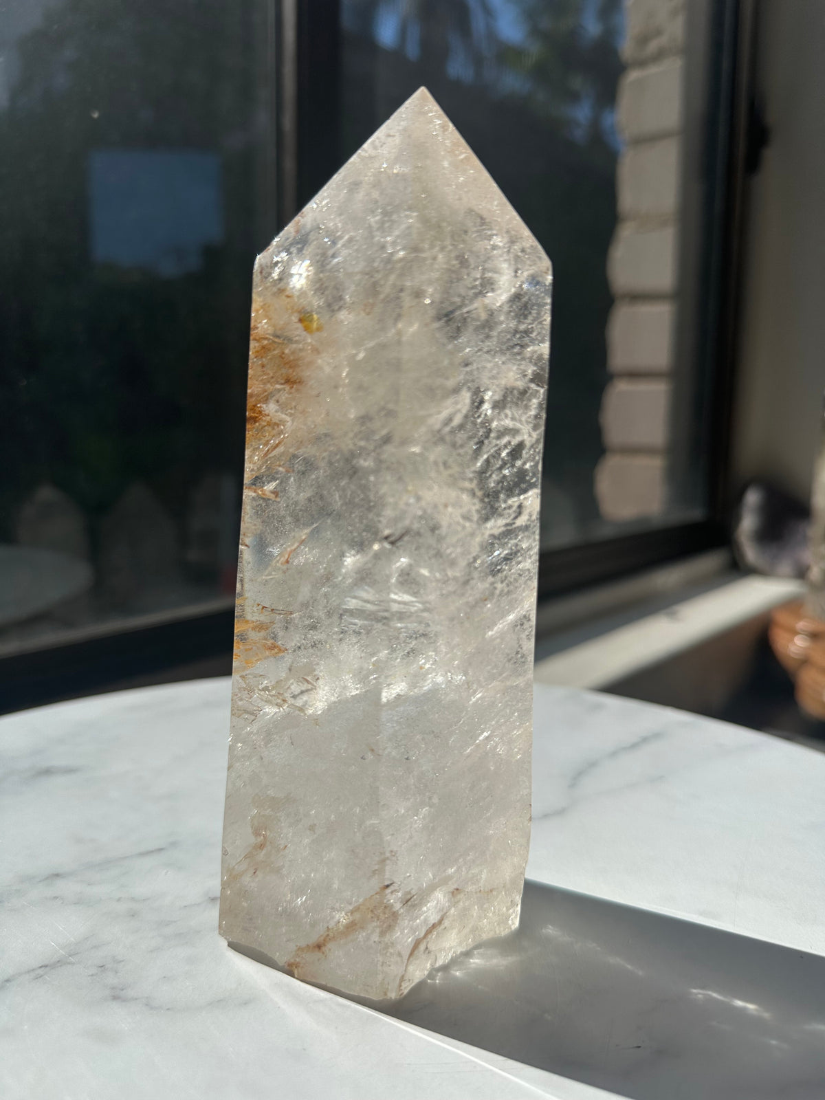 Brazilian Clear Quartz Tower with Rainbow | 1.125kg 18cm Exact Piece #1