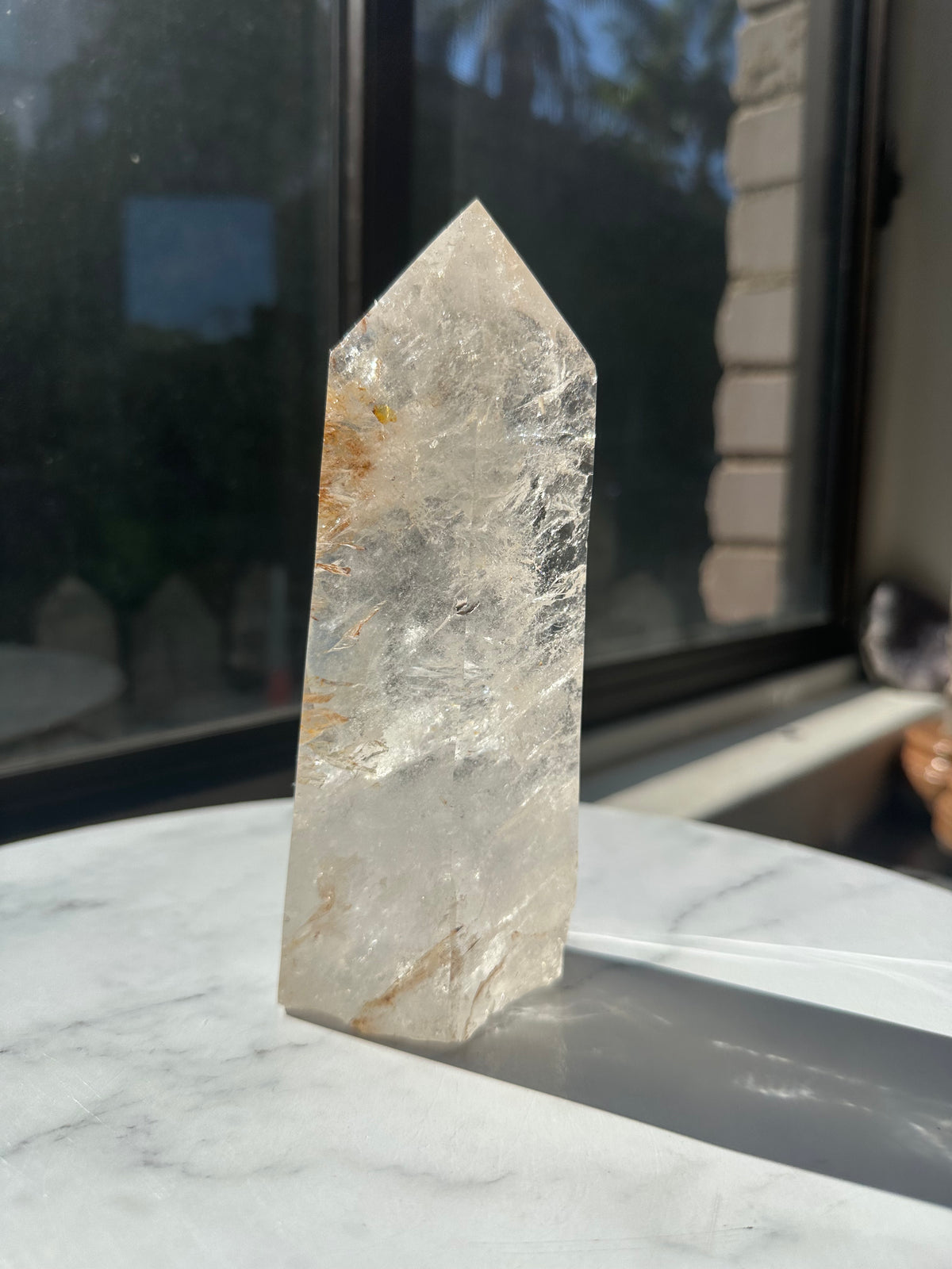 Brazilian Clear Quartz Tower with Rainbow | 1.125kg 18cm Exact Piece #1