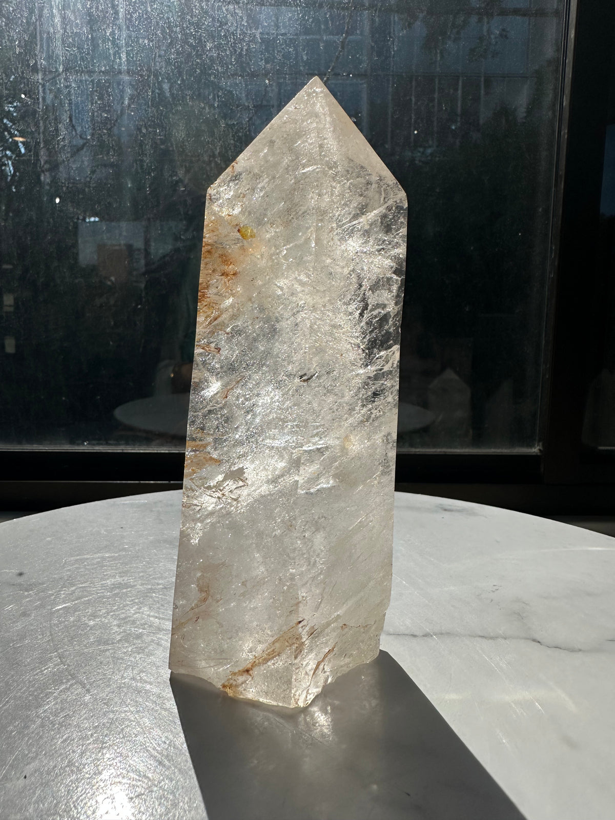 Brazilian Clear Quartz Tower with Rainbow | 1.125kg 18cm Exact Piece #1