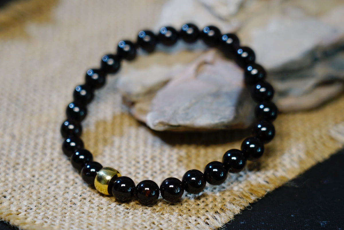 Garnet Bracelet – Natural 7mm Stretch Beads product photo 4