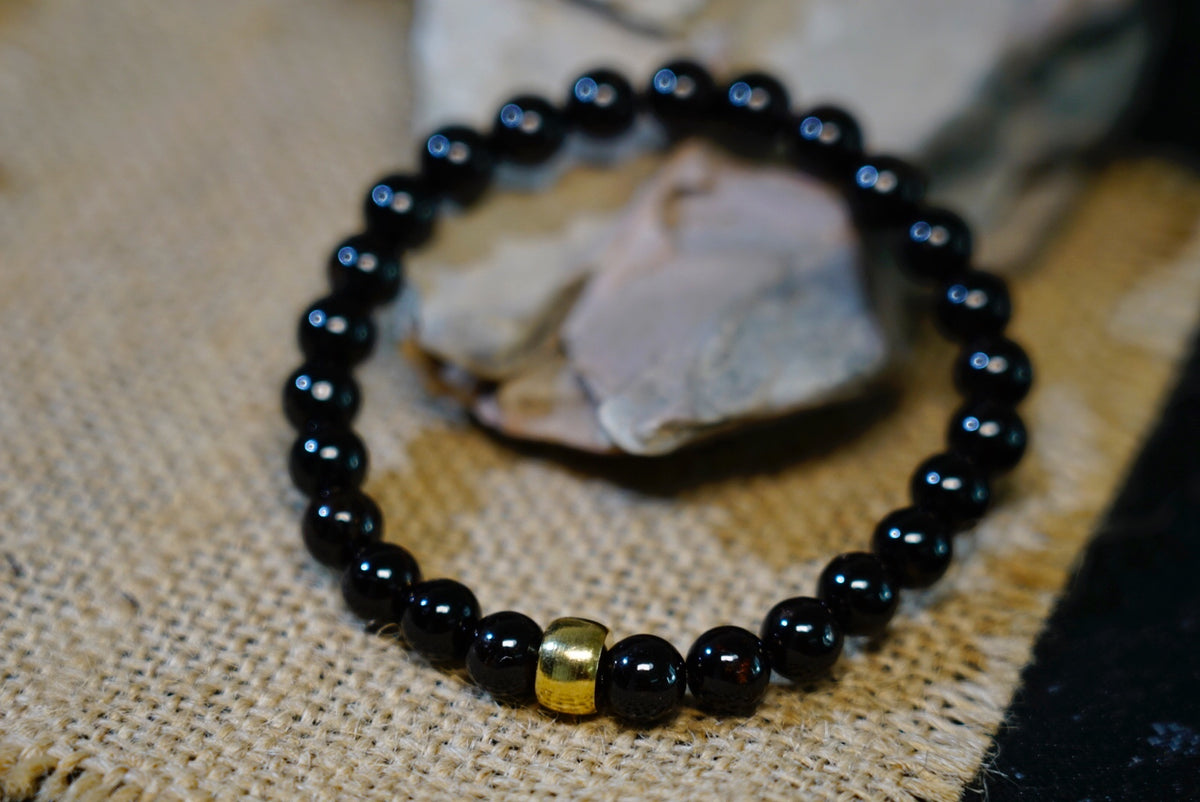 Garnet Bracelet – Natural 7mm Stretch Beads product photo 3