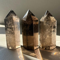 Natural Brazilian Smoky Quartz Tower | Polished Crystal Point | 4 Sizes