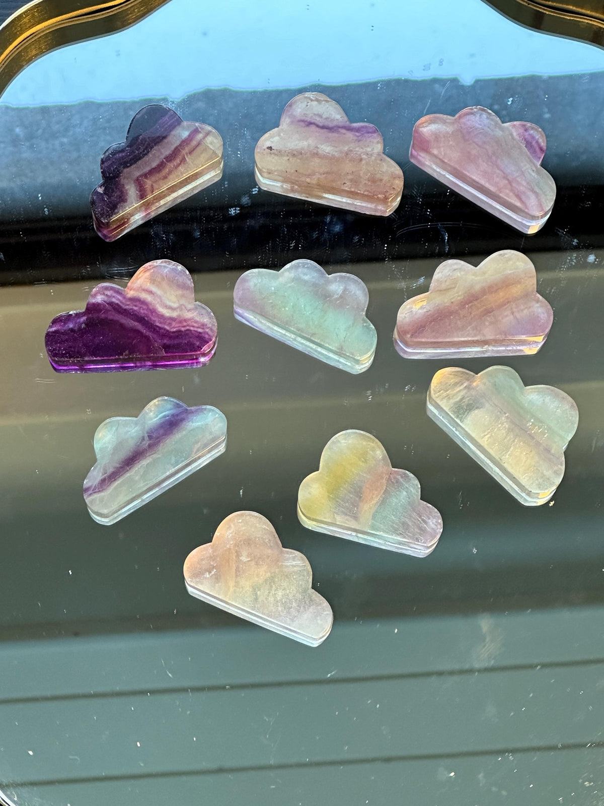 Rainbow Fluorite Cloud Carving | Natural Crystal 5–6cm