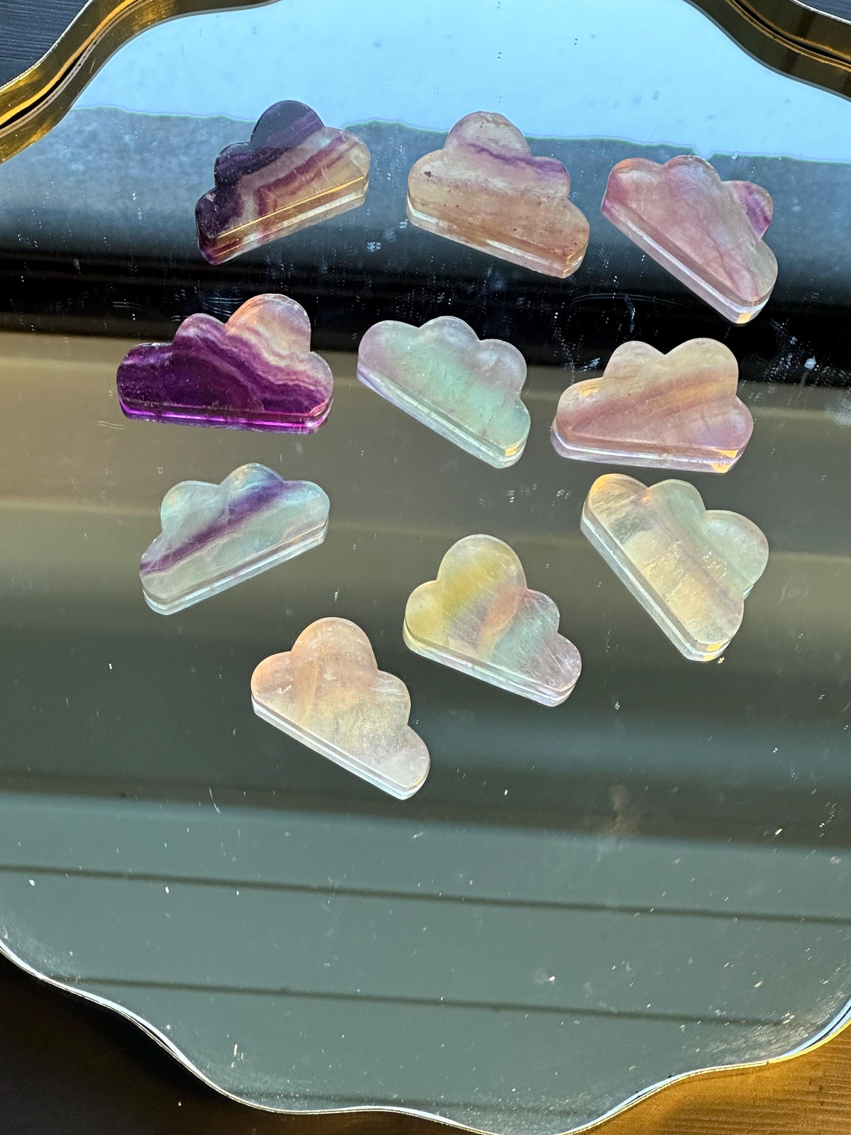 Rainbow Fluorite Cloud Carving | Natural Crystal 5–6cm