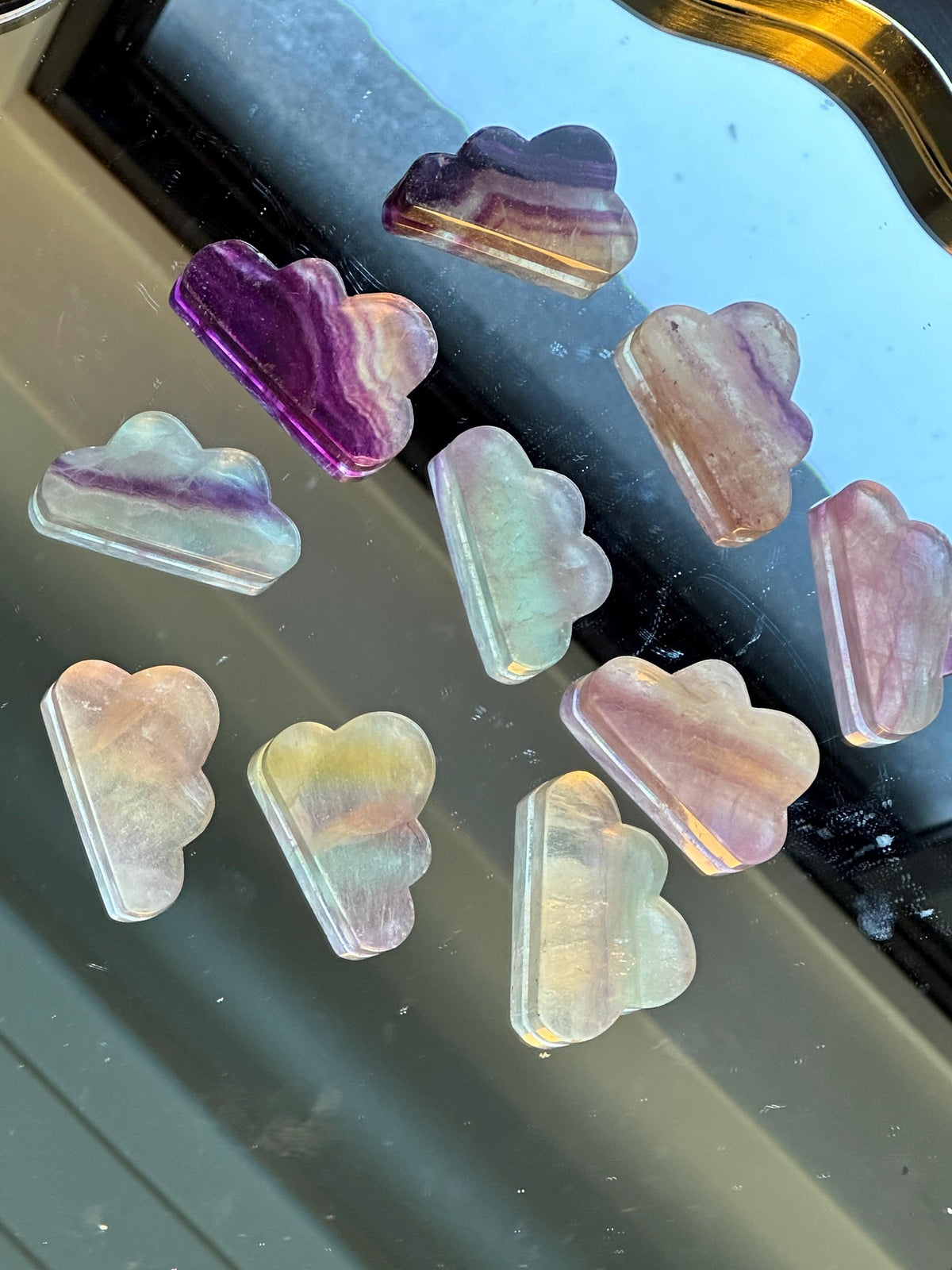 Rainbow Fluorite Cloud Carving | Natural Crystal 5–6cm