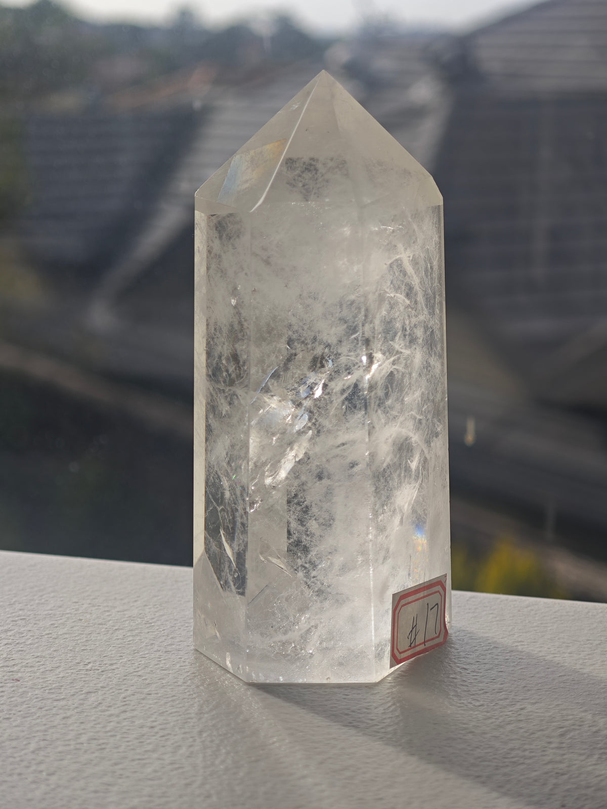 Exact large Brazilian clear quartz tower #17, 346g – view 3
