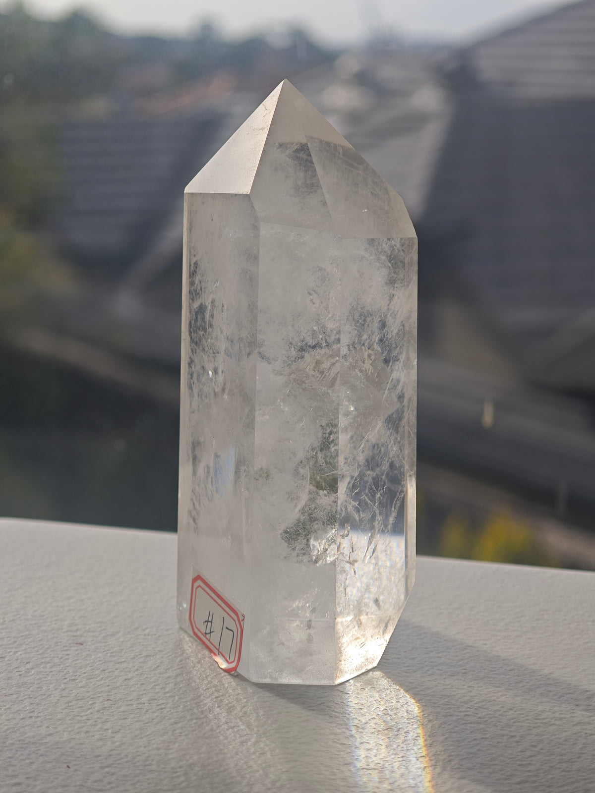 Exact large Brazilian clear quartz tower #17, 346g – view 6